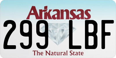 AR license plate 299LBF