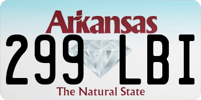 AR license plate 299LBI