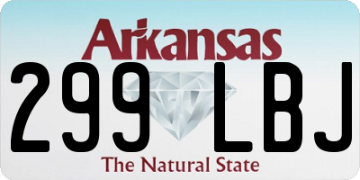 AR license plate 299LBJ