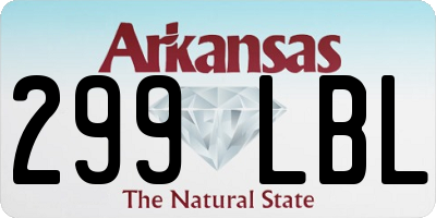 AR license plate 299LBL