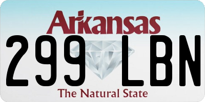 AR license plate 299LBN