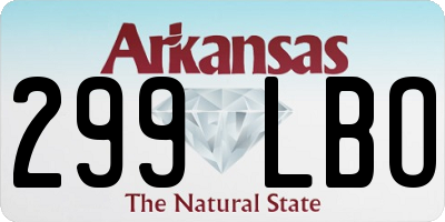 AR license plate 299LBO
