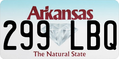 AR license plate 299LBQ