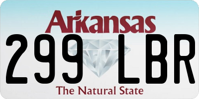 AR license plate 299LBR