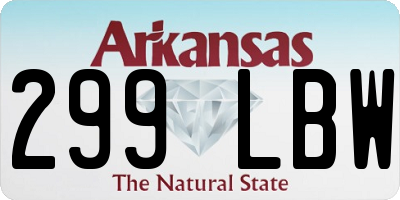 AR license plate 299LBW