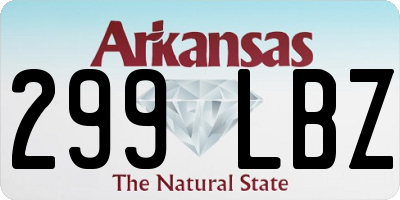AR license plate 299LBZ