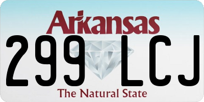 AR license plate 299LCJ