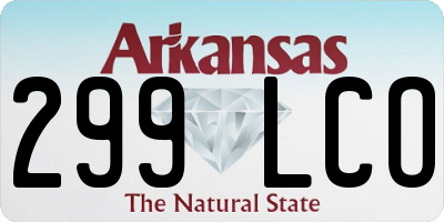 AR license plate 299LCO