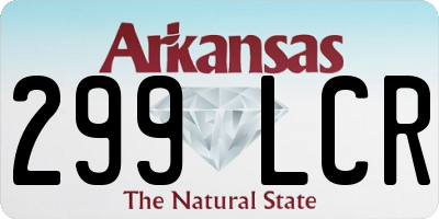 AR license plate 299LCR