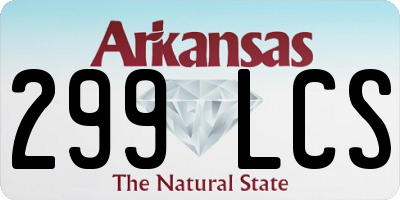 AR license plate 299LCS