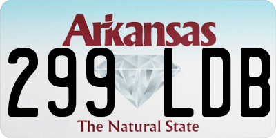 AR license plate 299LDB