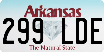 AR license plate 299LDE