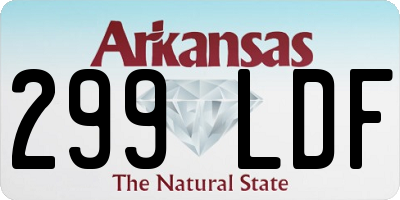 AR license plate 299LDF