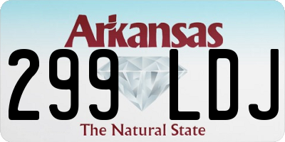 AR license plate 299LDJ
