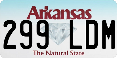 AR license plate 299LDM