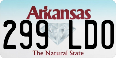 AR license plate 299LDO