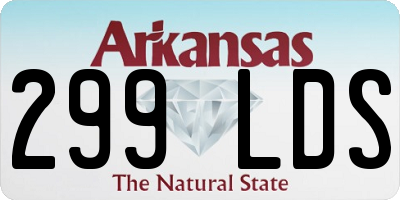 AR license plate 299LDS