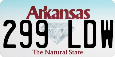 AR license plate 299LDW