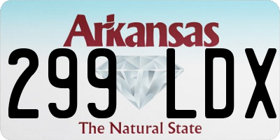 AR license plate 299LDX
