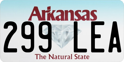 AR license plate 299LEA