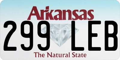 AR license plate 299LEB