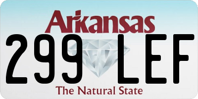 AR license plate 299LEF