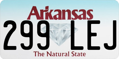AR license plate 299LEJ