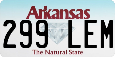 AR license plate 299LEM