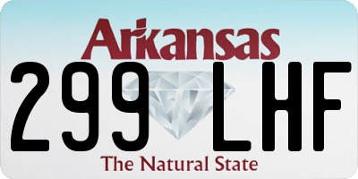 AR license plate 299LHF