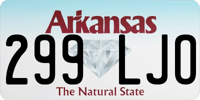 AR license plate 299LJO