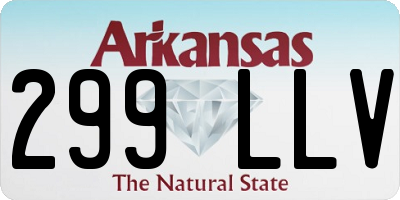 AR license plate 299LLV