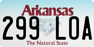 AR license plate 299LOA