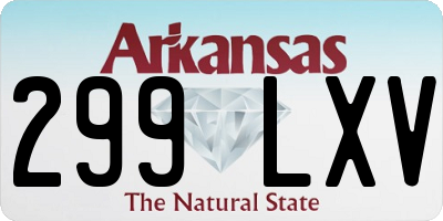 AR license plate 299LXV