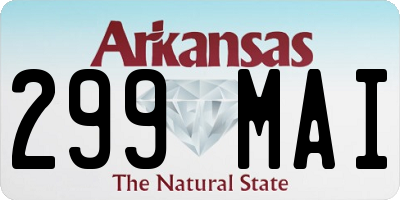 AR license plate 299MAI