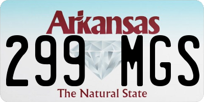 AR license plate 299MGS