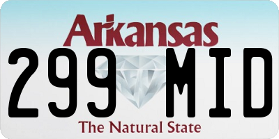 AR license plate 299MID