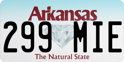 AR license plate 299MIE