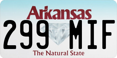 AR license plate 299MIF