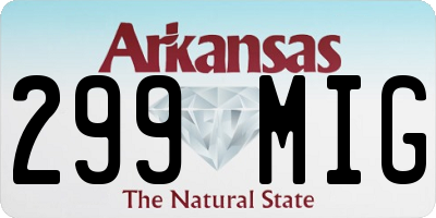 AR license plate 299MIG
