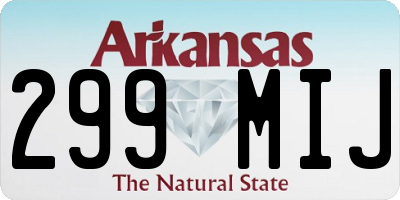 AR license plate 299MIJ