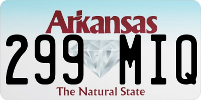 AR license plate 299MIQ