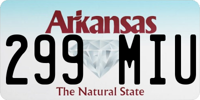 AR license plate 299MIU