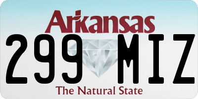 AR license plate 299MIZ