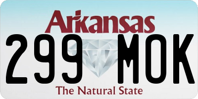 AR license plate 299MOK