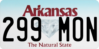 AR license plate 299MON