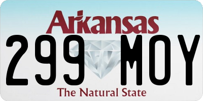 AR license plate 299MOY