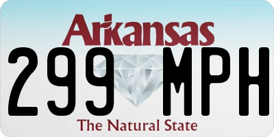 AR license plate 299MPH