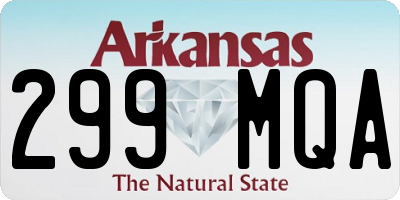 AR license plate 299MQA