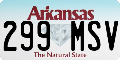 AR license plate 299MSV