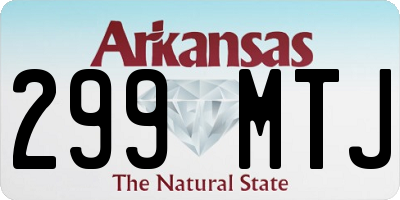 AR license plate 299MTJ